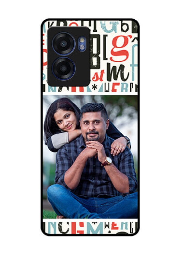 Realme Narzo 50 5G Personalized Glass Phone Case - Alphabet Design