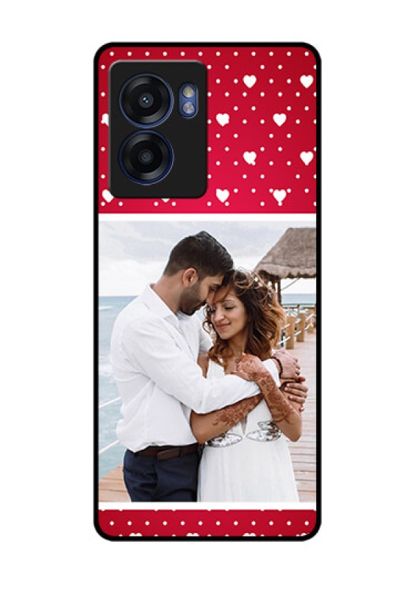 Realme Narzo 50 5G Photo Printing on Glass Case - Hearts Mobile Case Design