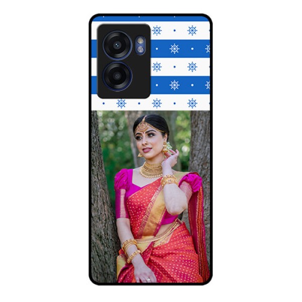Realme Narzo 50 5G Photo Printing on Glass Case - Snow Pattern Design
