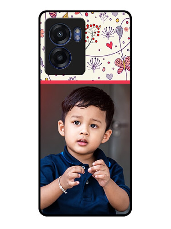 Custom Realme Narzo 50 5G Custom Glass Mobile Case - Premium Floral Design