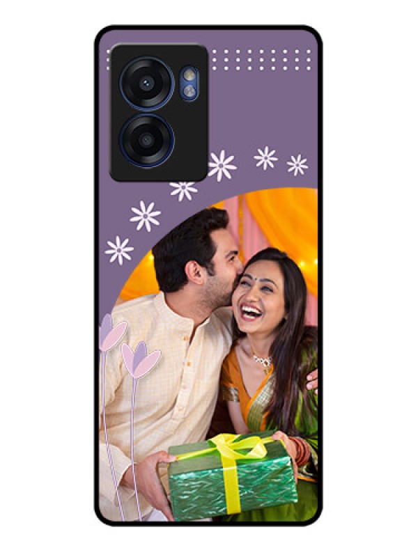 Custom Realme Narzo 50 5G Custom Glass Mobile Case - Lavender flowers design