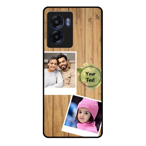 Realme Narzo 50 5G Custom Glass Phone Case - Wooden Texture Design