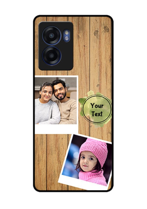 Realme Narzo 50 5G Custom Glass Phone Case - Wooden Texture Design