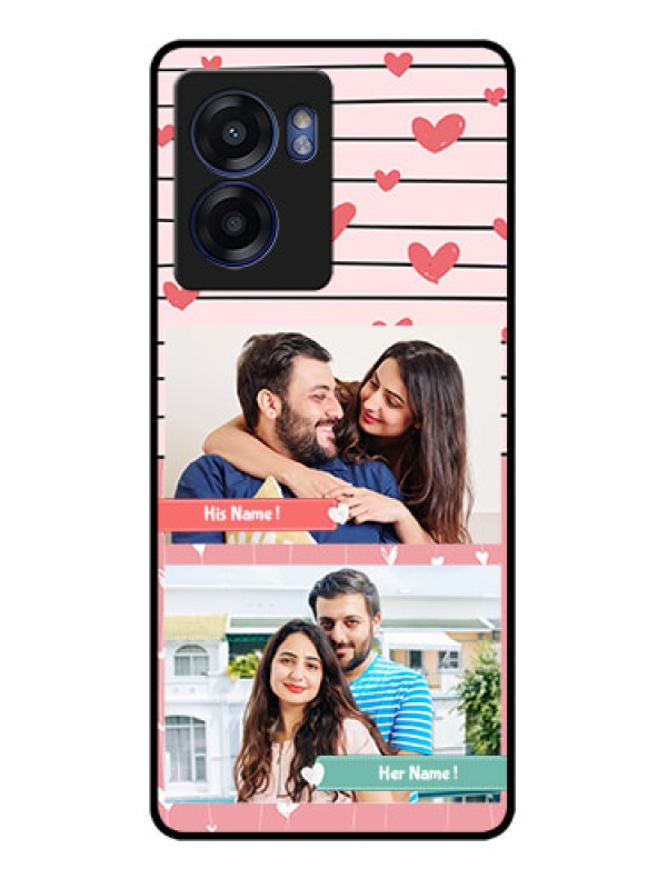 Custom Realme Narzo 50 5G Custom Glass Mobile Case - Photo with Heart Design