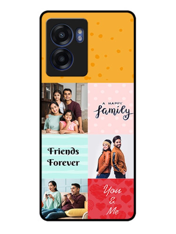 Custom Realme Narzo 50 5G Personalized Glass Phone Case - Images with Quotes Design