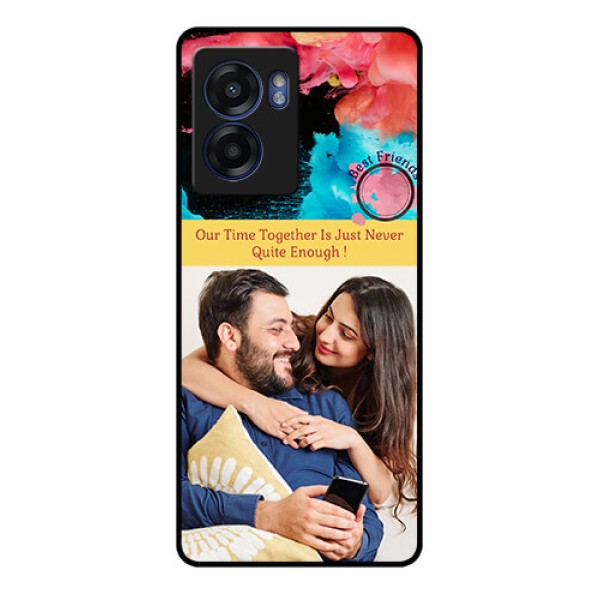 Realme Narzo 50 5G Custom Glass Mobile Case - Quote with Acrylic Painting Design