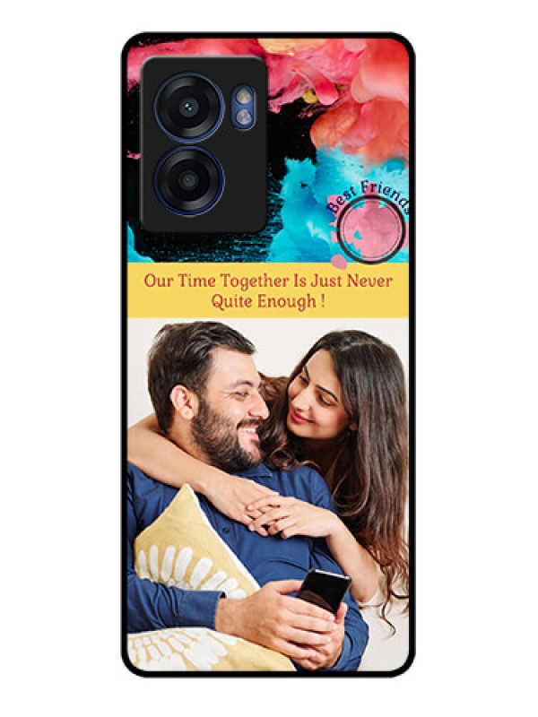 Custom Realme Narzo 50 5G Custom Glass Mobile Case - Quote with Acrylic Painting Design
