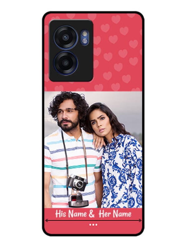Custom Realme Narzo 50 5G Photo Printing on Glass Case - Simple Love Design