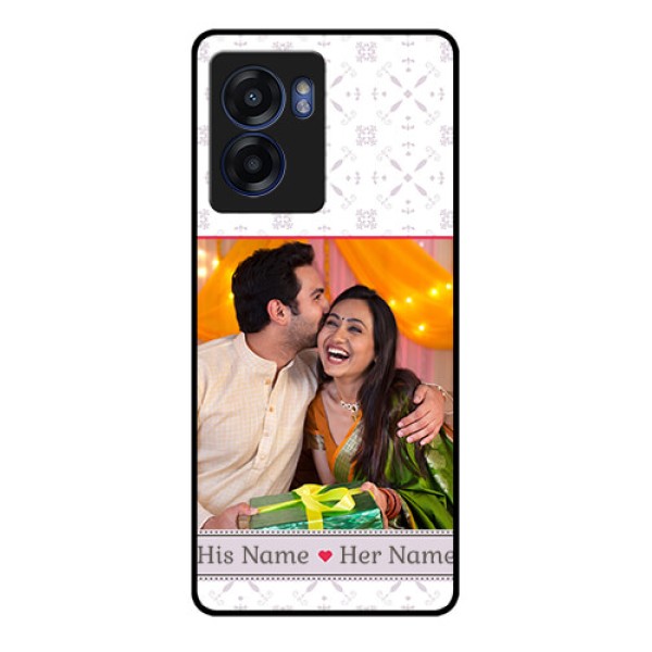 Realme Narzo 50 5G Custom Glass Mobile Case - with Photo and Ethnic Design Realme Narzo 50 5G Custom Glass Mobile Case - with Photo and Ethnic Design
