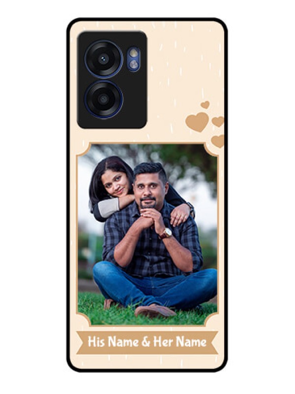 Custom Realme Narzo 50 5G Custom Glass Phone Case - with confetti love design