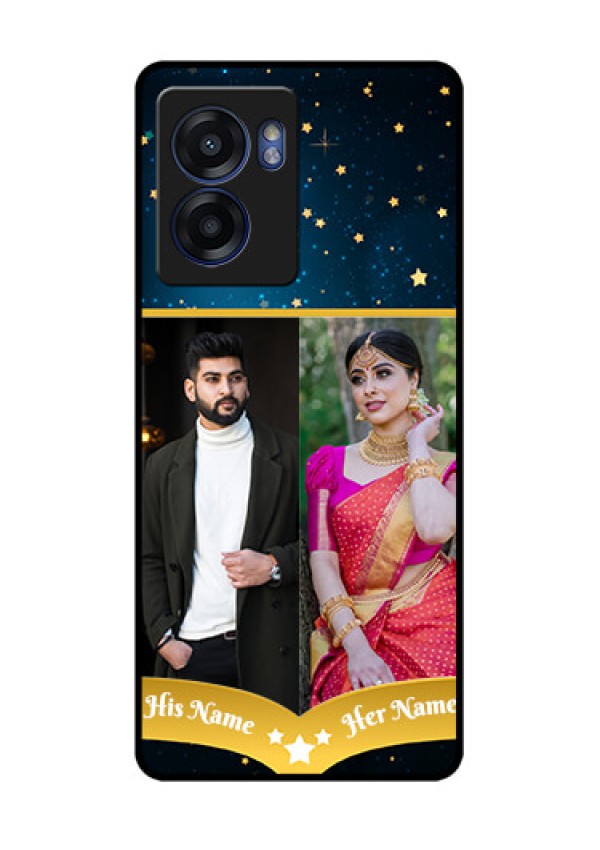 Realme Narzo 50 5G Custom Glass Phone Case - Galaxy Stars Backdrop Design