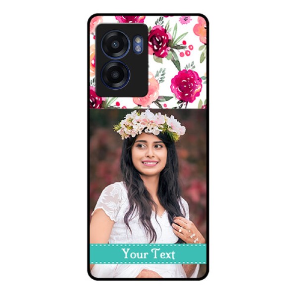 Realme Narzo 50 5G Custom Glass Phone Case - Watercolor Floral Design Realme Narzo 50 5G Custom Glass Phone Case - Watercolor Floral Design