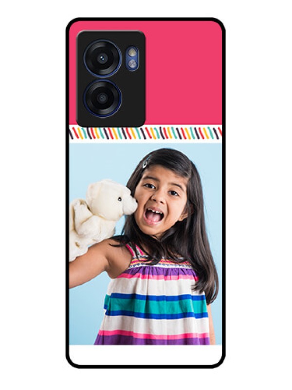 Custom Realme Narzo 50 5G Personalized Glass Phone Case - Line art design