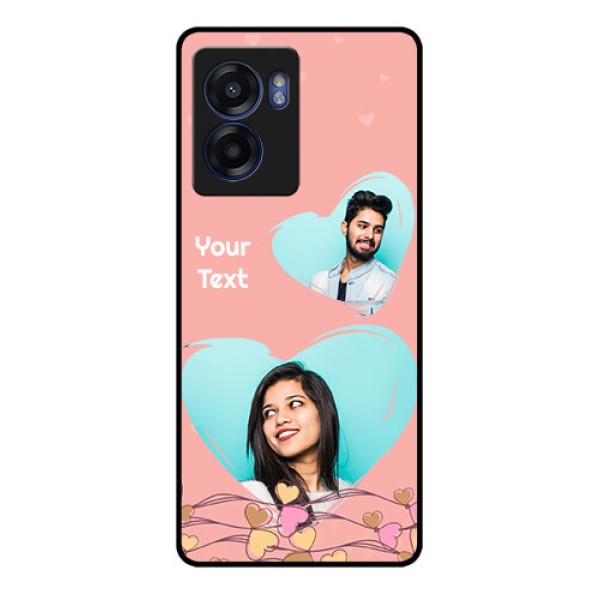 Realme Narzo 50 5G Custom Glass Mobile Case - Love Doodle Design