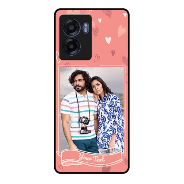 Realme Narzo 50 5G Custom Glass Phone Case - Love doodle art Design