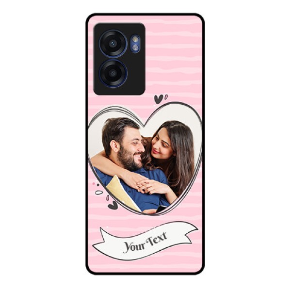 Realme Narzo 50 5G Custom Glass Phone Case - Vintage Heart Design