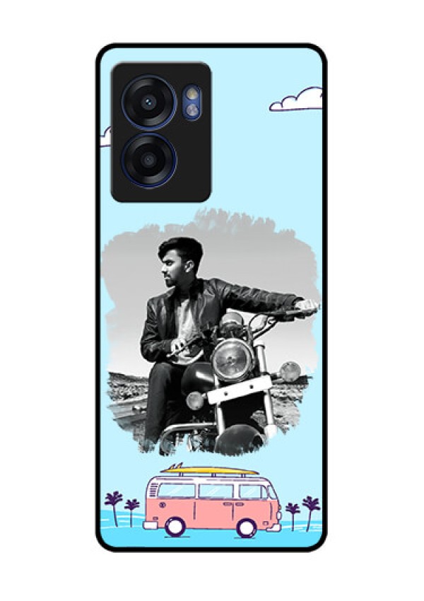 Realme Narzo 50 5G Photo Printing on Glass Case - Travel & Adventure Design