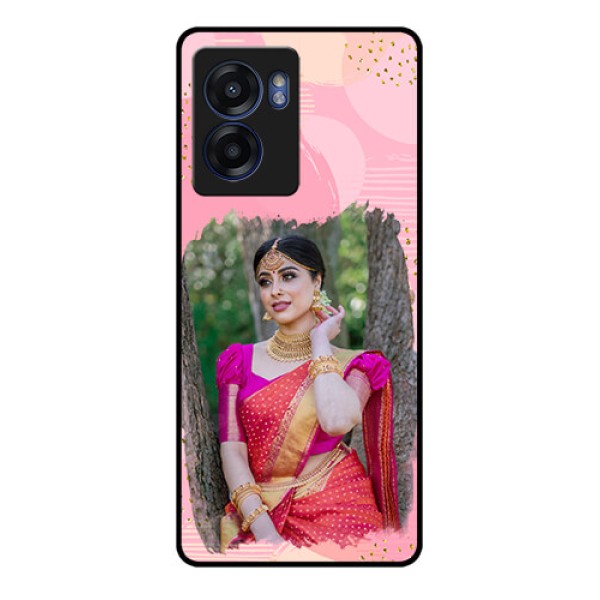 Realme Narzo 50 5G Personalized Glass Phone Case - Gold Glitter Splash Design Realme Narzo 50 5G Personalized Glass Phone Case - Gold Glitter Splash Design