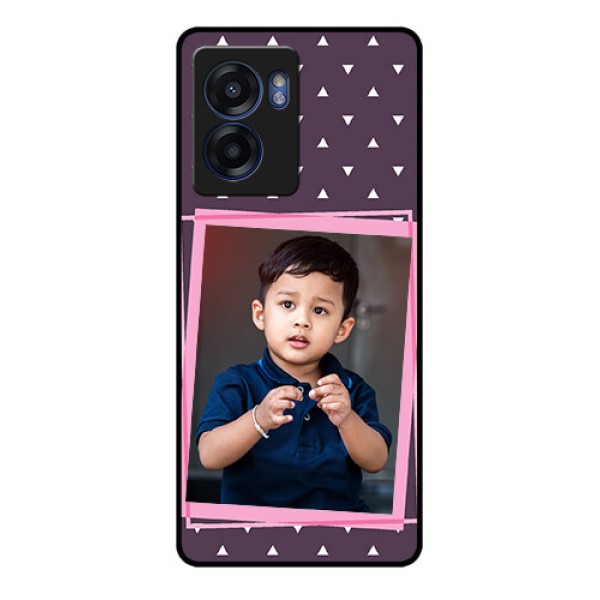 Realme Narzo 50 5G Custom Glass Mobile Case - Triangle Pattern Dotted Design Realme Narzo 50 5G Custom Glass Mobile Case - Triangle Pattern Dotted Design
