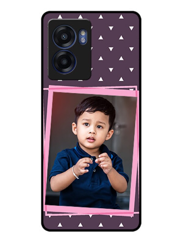 Custom Realme Narzo 50 5G Custom Glass Mobile Case - Triangle Pattern Dotted Design