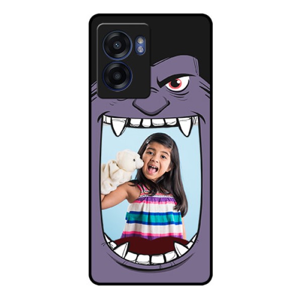 Realme Narzo 50 5G Custom Glass Phone Case - Angry Monster Design