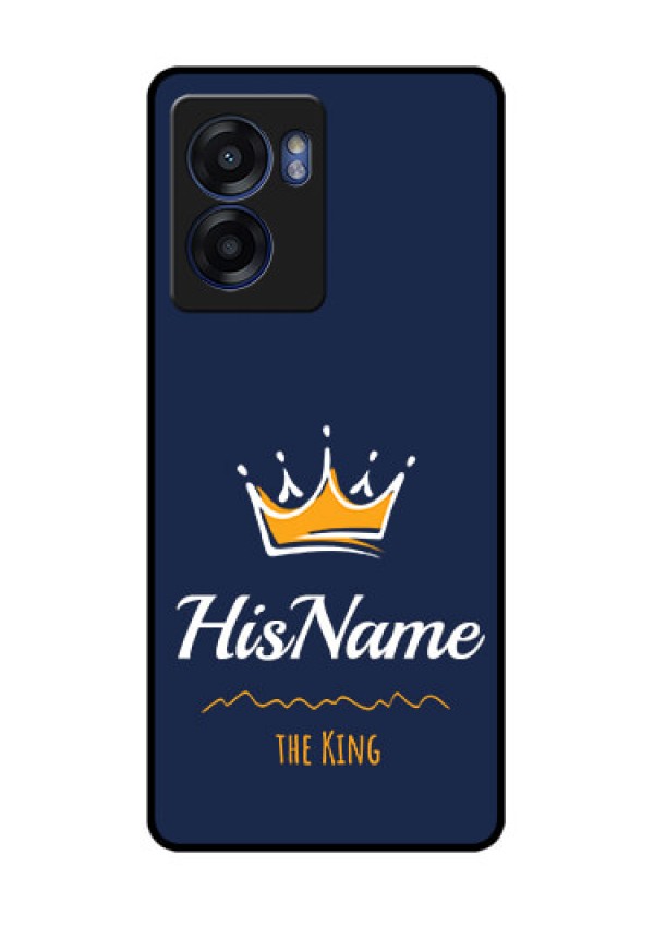 Realme Narzo 50 5G Glass Phone Case King with Name