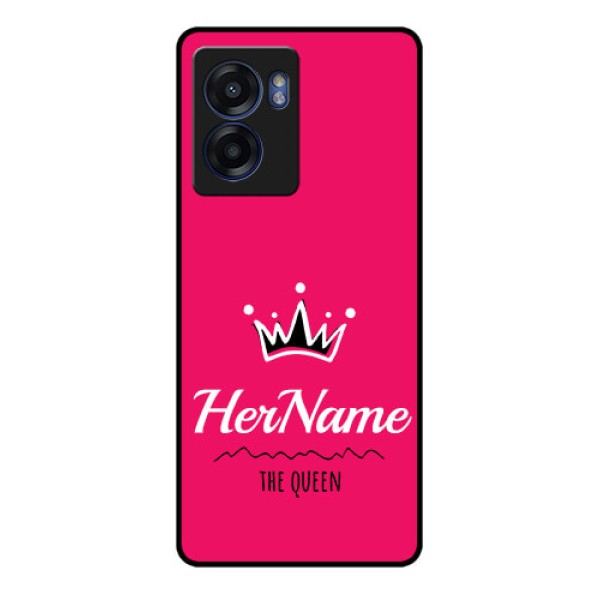 Realme Narzo 50 5G Glass Phone Case Queen with Name Realme Narzo 50 5G Glass Phone Case Queen with Name