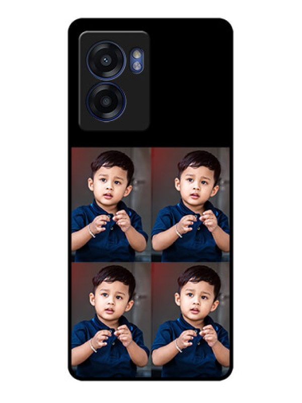 Custom Realme Narzo 50 5G 4 Image Holder on Glass Mobile Cover