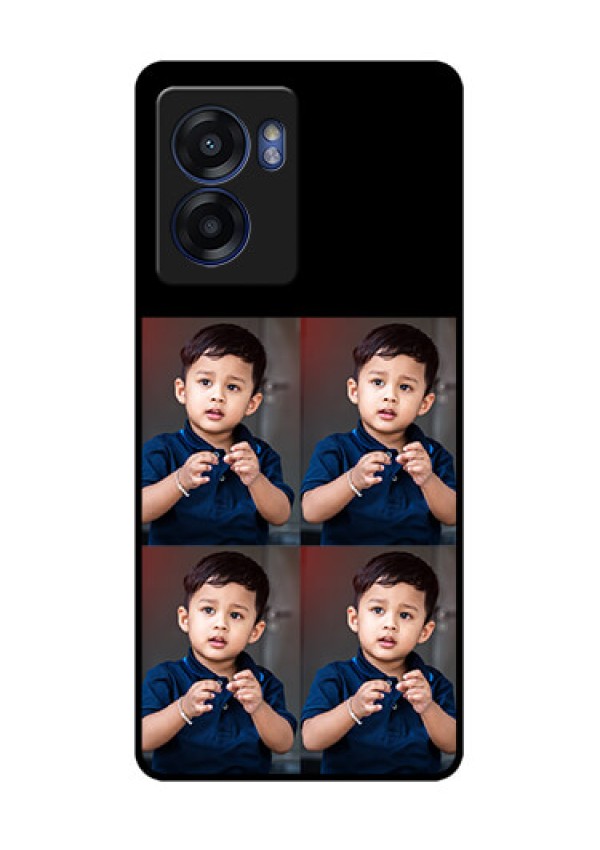 Realme Narzo 50 5G 4 Image Holder on Glass Mobile Cover