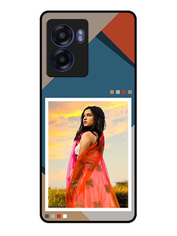 Custom Narzo 50 5G Personalized Glass Phone Case - Retro color pallet Design