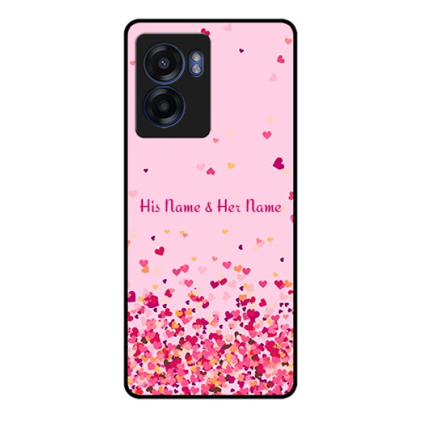 Narzo 50 5G Photo Printing on Glass Case - Floating Hearts Design Narzo 50 5G Photo Printing on Glass Case - Floating Hearts Design