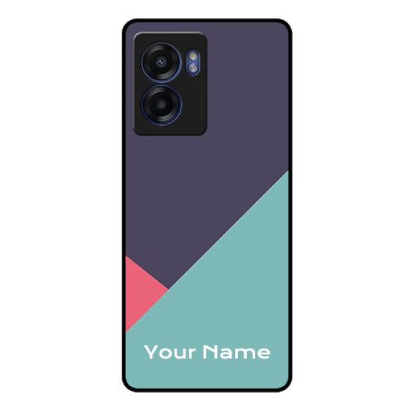 Narzo 50 5G Custom Glass Mobile Case - Tri Color abstract Design
