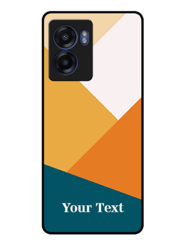 Custom Narzo 50 5G Personalized Glass Phone Case - Stacked Multi-colour Design