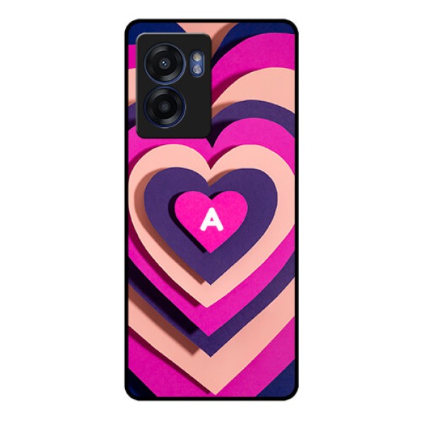 Narzo 50 5G Custom Glass Mobile Case - Cute Heart Pattern Design