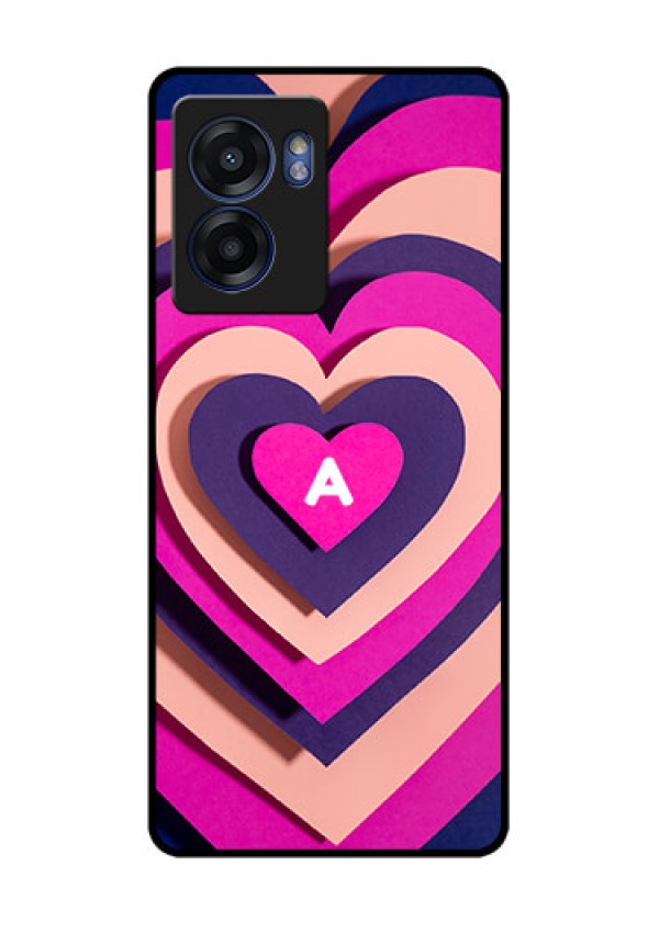 Narzo 50 5G Custom Glass Mobile Case - Cute Heart Pattern Design