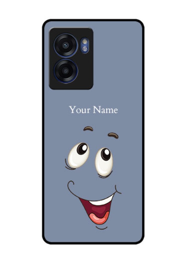 Narzo 50 5G Photo Printing on Glass Case - Laughing Cartoon Face Design