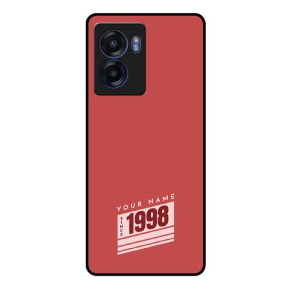 Narzo 50 5G Custom Glass Phone Case - Red custom year of birth Design