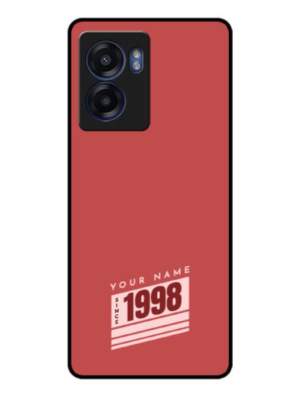 Custom Narzo 50 5G Custom Glass Phone Case - Red custom year of birth Design