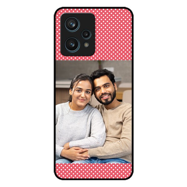 Narzo 50 Pro 5G Custom Glass Phone Case - White Dotted Design