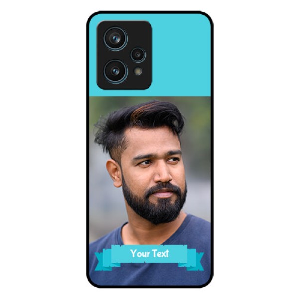Narzo 50 Pro 5G Personalized Glass Phone Case - Simple Blue Color Design