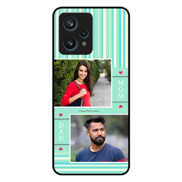 Narzo 50 Pro 5G Custom Glass Phone Case - Mom & Dad Pic Design