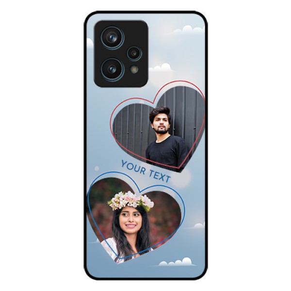 Narzo 50 Pro 5G Custom Glass Mobile Case - Blue Color Couple Design Narzo 50 Pro 5G Custom Glass Mobile Case - Blue Color Couple Design