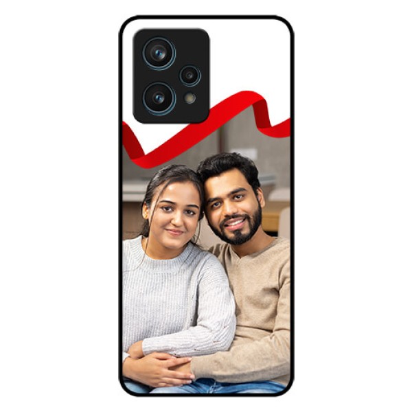 Narzo 50 Pro 5G Photo Printing on Glass Case - Red Ribbon Frame Design