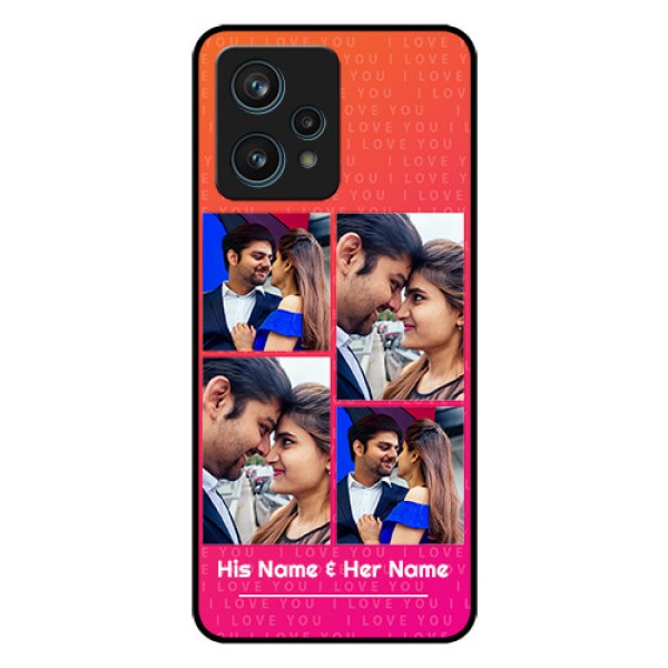 Narzo 50 Pro 5G Custom Glass Phone Case - I Love You Pink Design Narzo 50 Pro 5G Custom Glass Phone Case - I Love You Pink Design