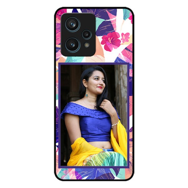 Narzo 50 Pro 5G Custom Glass Mobile Case - Abstract Floral Design Narzo 50 Pro 5G Custom Glass Mobile Case - Abstract Floral Design