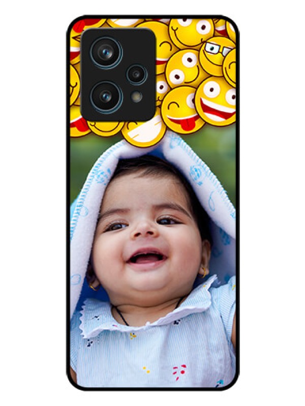 Custom Narzo 50 Pro 5G Custom Glass Mobile Case - with Smiley Emoji Design