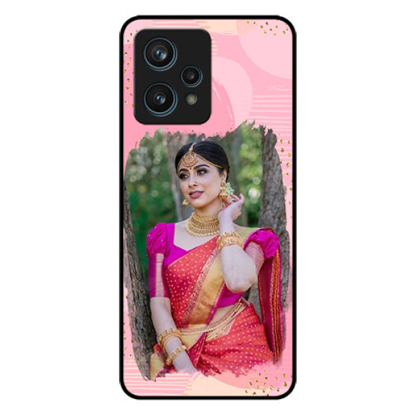 Narzo 50 Pro 5G Personalized Glass Phone Case - Gold Glitter Splash Design Narzo 50 Pro 5G Personalized Glass Phone Case - Gold Glitter Splash Design