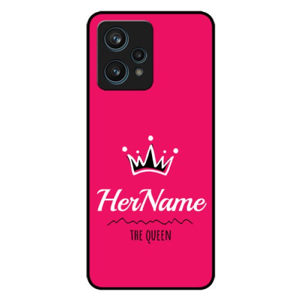 Narzo 50 Pro 5G Glass Phone Case Queen with Name Narzo 50 Pro 5G Glass Phone Case Queen with Name