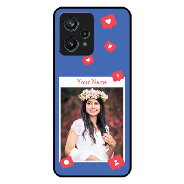 Narzo 50 Pro 5G Custom Glass Phone Case - Like Share And Comment Design