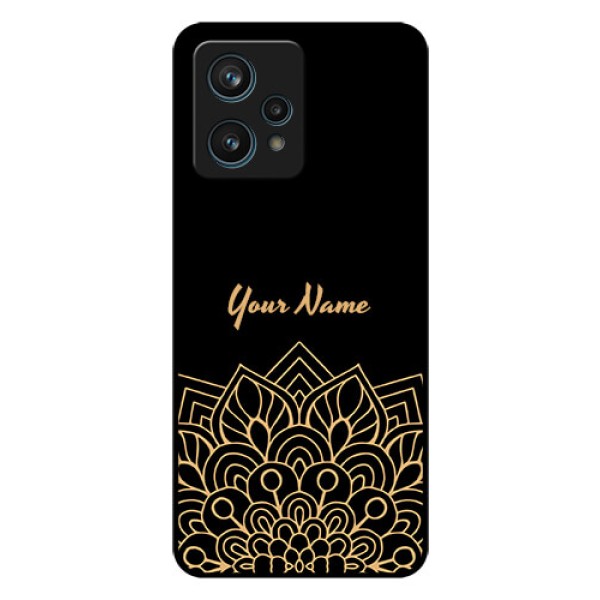 Narzo 50 Pro 5G Custom Glass Phone Case - Golden mandala Design Narzo 50 Pro 5G Custom Glass Phone Case - Golden mandala Design